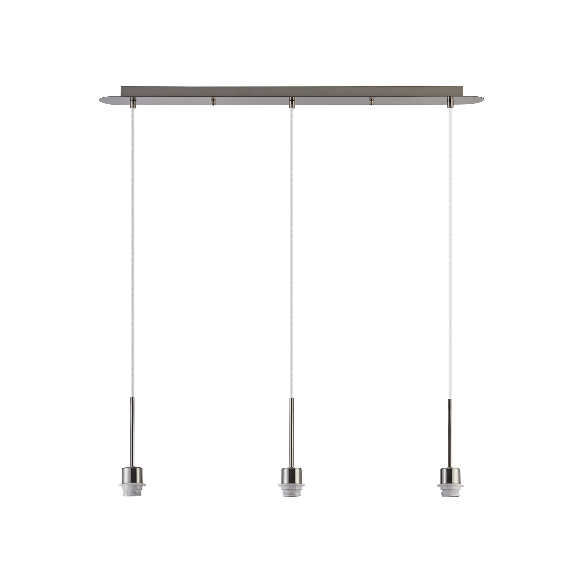 D0907SN  Carrie Satin Nickel 3 Light Linear E27 Universal Pendant